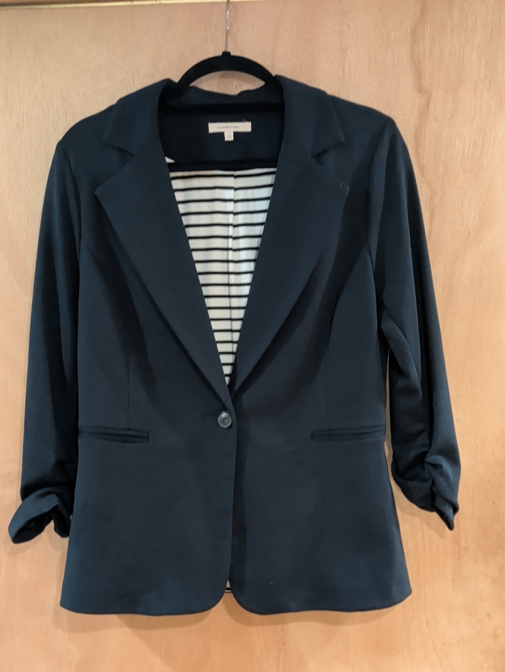 41 Hawthorn Classic Navy Women's Blazer - Single Button, Size Large